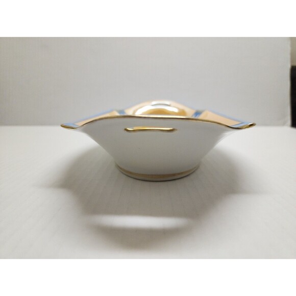 Antique Noritake Morimura Handpainted Made in Japan Luster Dish 2-Handles Fruits - Picture 8 of 11